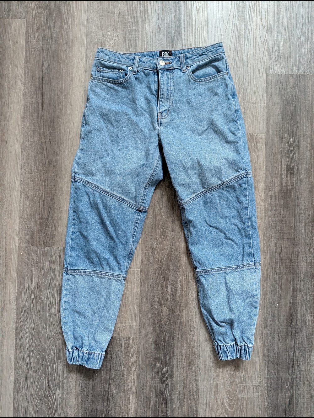 BDG Urban Outfitters Jogger Jeans Size 27 Light Wash Denim Elastic Hem